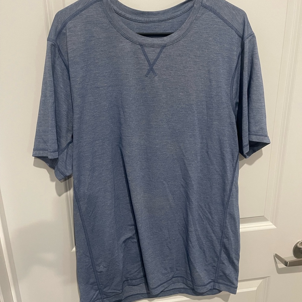 lululemon athletica Heathered Blue Short Sleeve Tee